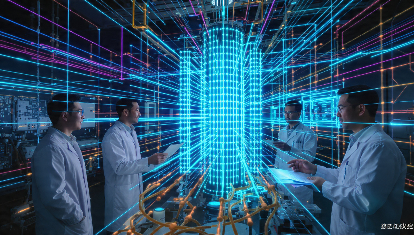 Step-by-step diagram showing how Jiuzhang quantum computer works with photonic qubits, beam splitters, and detectors in Chinese lab